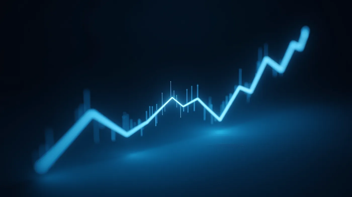 Backtesting Crypto Strategies in 2026: Step-by-Step Guide 1 Large-scale abstract macro photograph of a single glowing three-dimensional line graph rising in a smooth upward wave wi