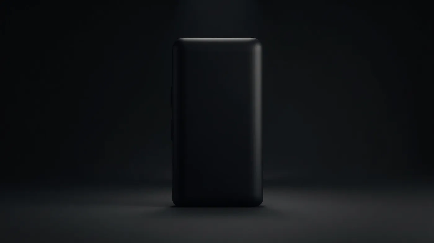 Cold Wallet 2026: What It Is, How to Use It & Cold Storage 1 a single matte black offline cryptocurrency hardware wallet device standing upright on a clean dark studio surface, soft